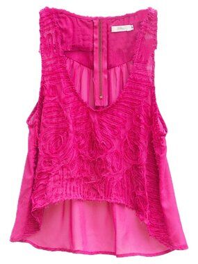 LF Magenta Chiffon Top